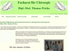 Tablet Screenshot of chirurgiepricha.de